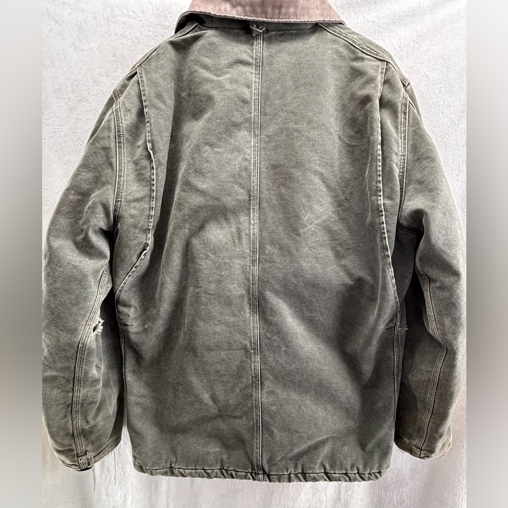 Vintage Carhartt Men's Sandstone Black Quilt Lined Gray Jacket Size XL - Picture 5 of 11